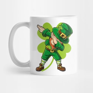 St Patricks Day Dabbing Leprechaun Mug